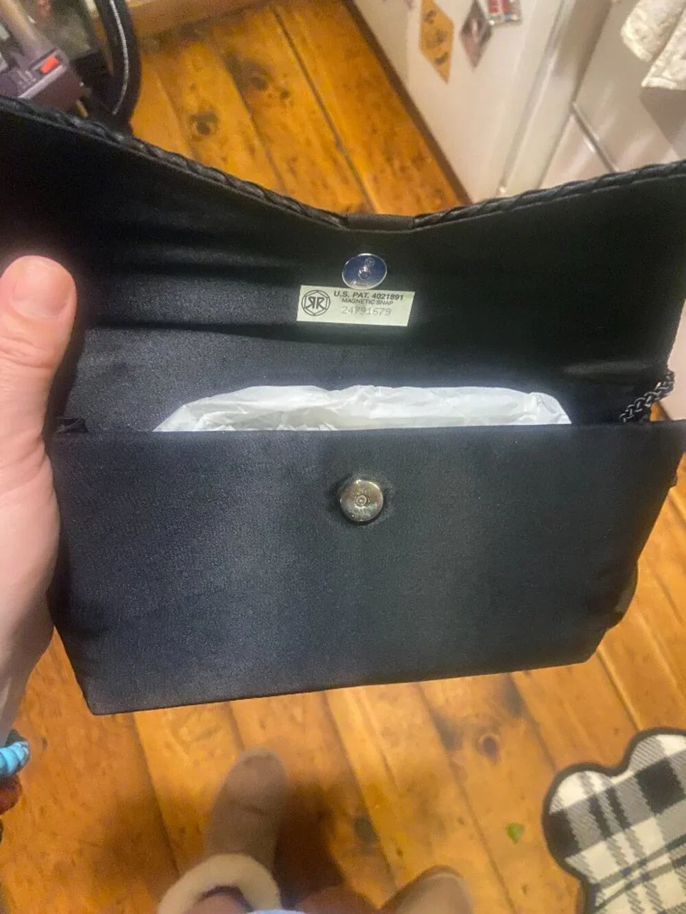 Vintage Nordstrom small black evening purse, clutch,